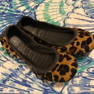 Tory Burch Leopard Print Edie Ballet Flats